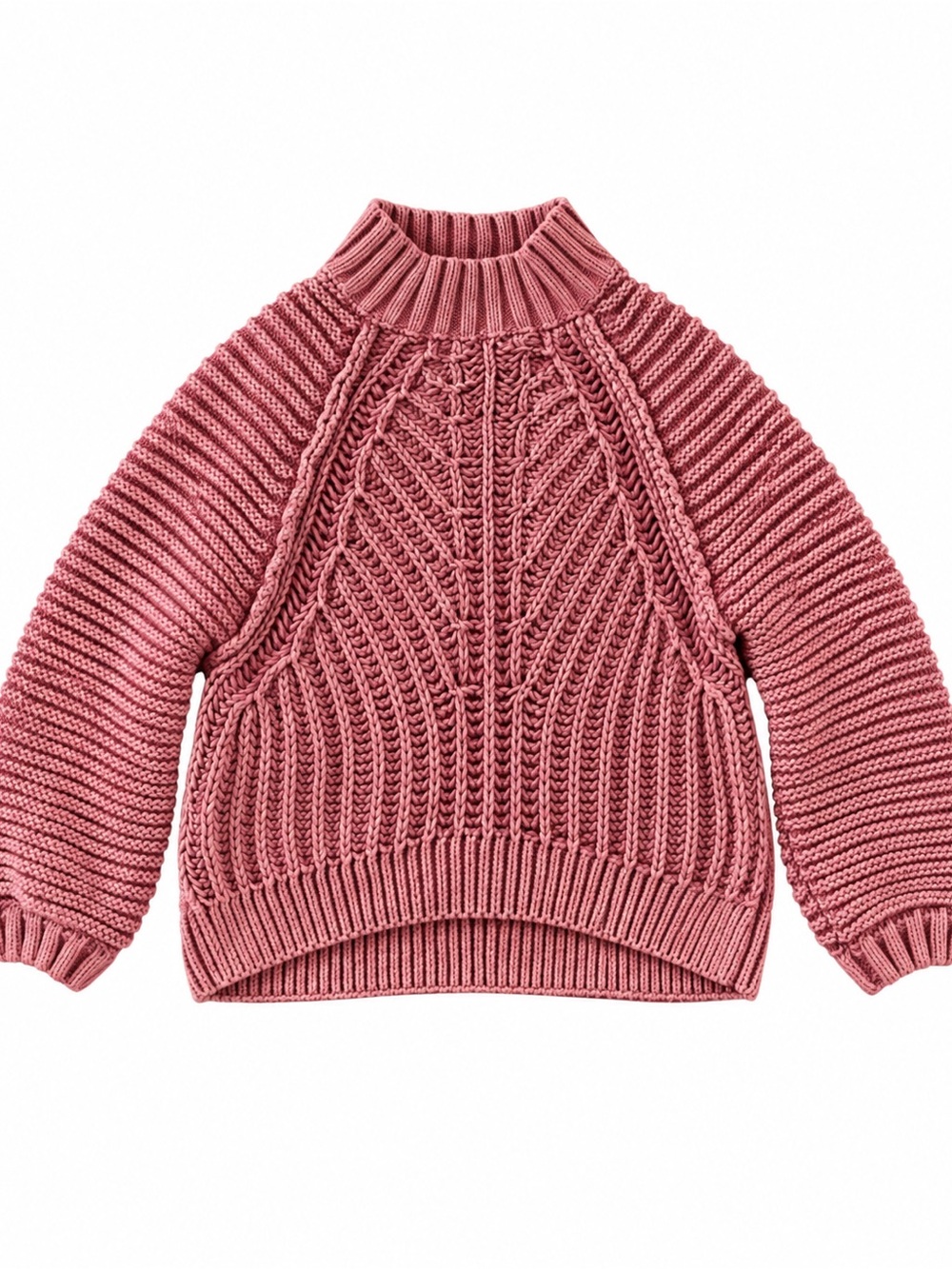 Free People Rose Cable Turtleneck Sweater